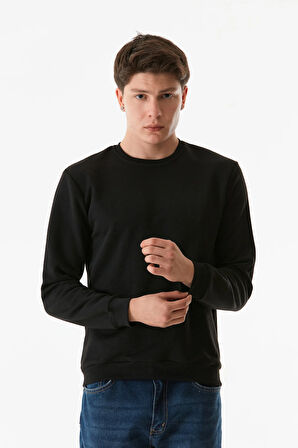 3 İplik Basic Bisiklet Yaka Sweatshirt