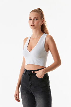 Fitilli V Yaka Seamless Crop Body