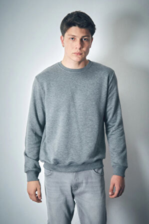 3 İplik Basic Bisiklet Yaka Sweatshirt