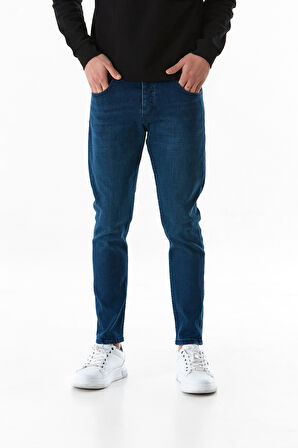 Fermuarlı Straight Jean Pantolon