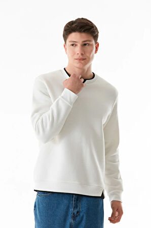 3 İplik Basic Bisiklet Yaka Sweatshirt