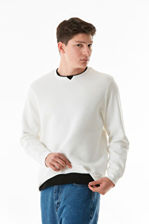 3 İplik Basic Bisiklet Yaka Sweatshirt