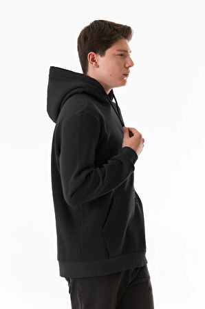 3 İplik Basic Kanguru Cepli Kapüşonlu Sweatshirt Hoodie