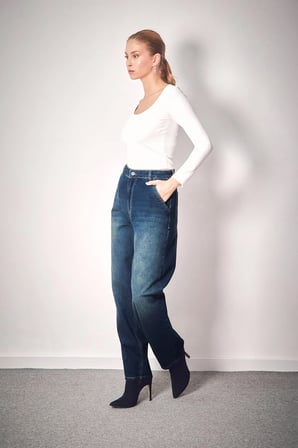 Fermuarlı Şalvar Jean