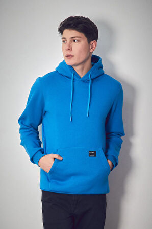 3 İplik Basic Kanguru Cepli Kapüşonlu Sweatshirt Hoodie