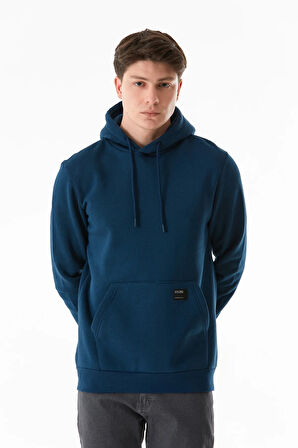 3 İplik Basic Kanguru Cepli Kapüşonlu Sweatshirt Hoodie