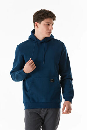 3 İplik Basic Kanguru Cepli Kapüşonlu Sweatshirt Hoodie