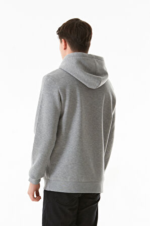 3 İplik Basic Kanguru Cepli Kapüşonlu Sweatshirt Hoodie