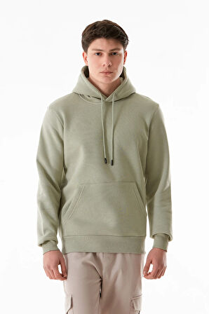 3 İplik Basic Kanguru Cepli Kapüşonlu Sweatshirt Hoodie