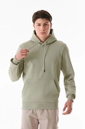 3 İplik Basic Kanguru Cepli Kapüşonlu Sweatshirt Hoodie