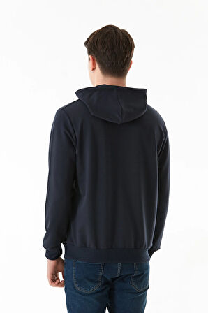 Anditude Baskılı Kapüşonlu Kanguru Cepli Sweatshirt