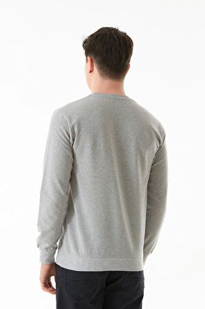 Basic Bisiklet Yaka Sweatshirt