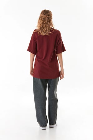 Basic Oversize Bisiklet Yaka Tişört