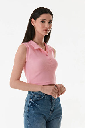 Fitilli Polo Yaka Crop Body