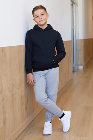 3 İplik Kanguru Cepli Kapüşonlu Erkek Çocuk Sweatshirt