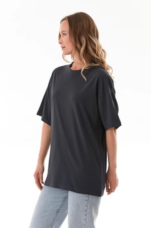 Basic Oversize Bisiklet Yaka Tişört