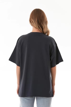 Basic Oversize Bisiklet Yaka Tişört