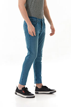 Fermuarlı Slim Fit Jean Pantolon