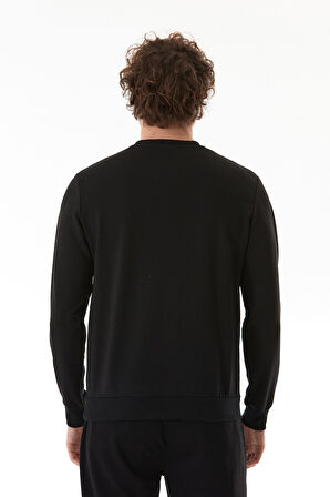 Flaw Less Baskılı Bisiklet Yaka Sweatshirt