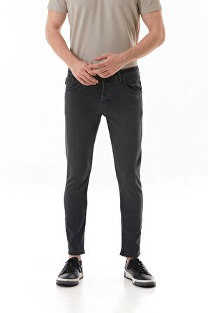 Fermuarlı Slim Fit Jean Pantolon