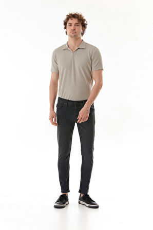 Fermuarlı Slim Fit Jean Pantolon