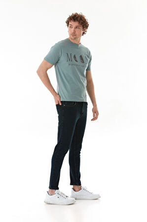 Fermuarlı Straight Jean Pantolon