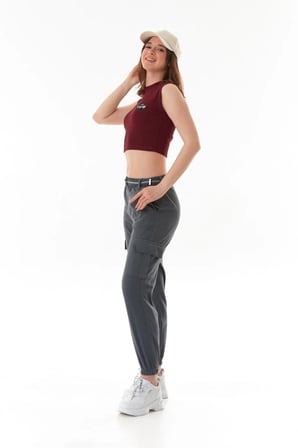 Kemerli Kargo Cepli Jogger Pantolon