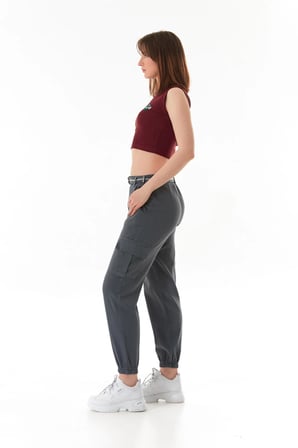 Kemerli Kargo Cepli Jogger Pantolon
