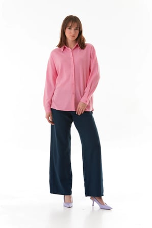 Basic Jakarlı Oversize Gömlek
