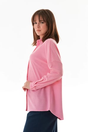 Basic Jakarlı Oversize Gömlek