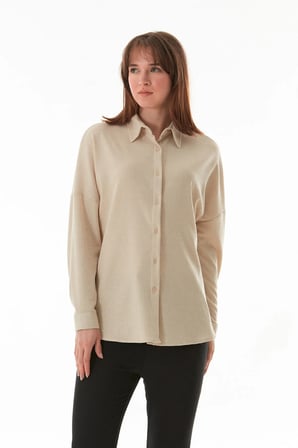 Basic Jakarlı Oversize Gömlek