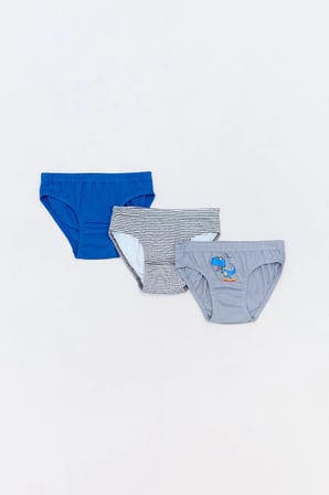 Dinozor Baskılı 3 Lü Erkek Çocuk Slip Külot