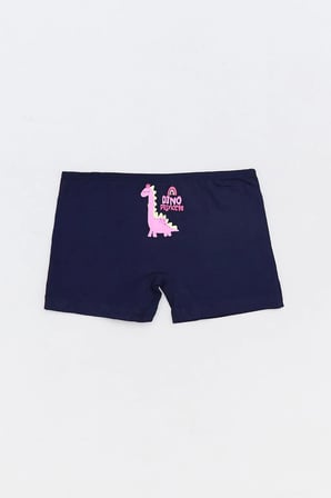 Dinozor Baskılı 3 Lü Kız Çocuk Boxer