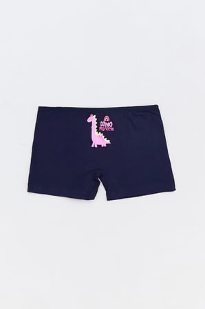 Dinozor Baskılı 3 Lü Kız Çocuk Boxer