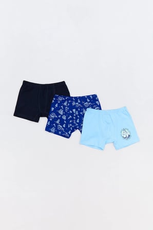 Yelken Baskılı Erkek Çocuk 3 Lü Boxer