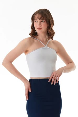 Fitilli Çapraz Askılı Crop Body