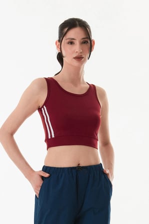 Yanları Şeritli Halter Yaka Büstiyer