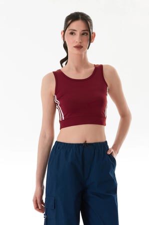 Yanları Şeritli Halter Yaka Büstiyer