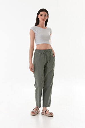 Beli Lastikli Gabardin Pantolon