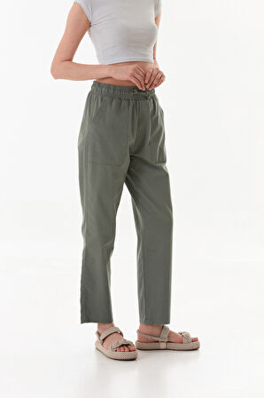 Beli Lastikli Gabardin Pantolon