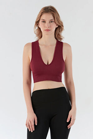 Fitilli V Yaka Seamless Crop Body