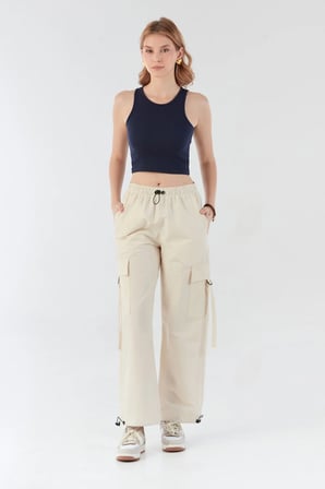 Beli Lastikli Paraşüt Kumaş Stoperli Jogger Pantolon