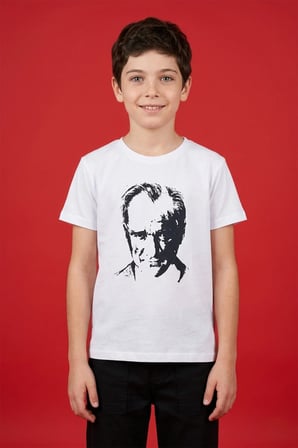 23 Nisan Atatürk Baskılı Unisex Çocuk Tişört