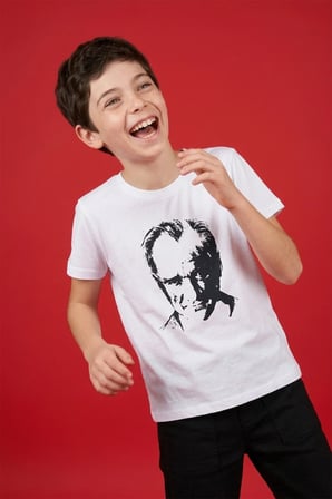 23 Nisan Atatürk Baskılı Unisex Çocuk Tişört