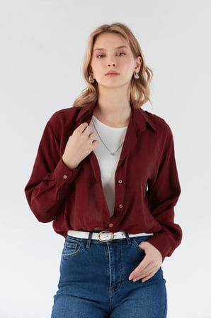 Basic Body Detaylı Kolyeli Gömlek