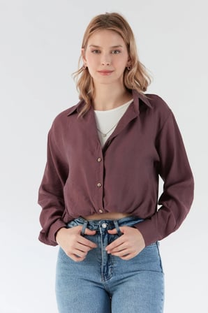 Basic Body Detaylı Kolyeli Gömlek