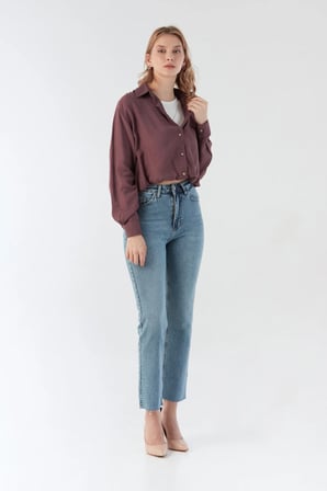 Basic Body Detaylı Kolyeli Gömlek