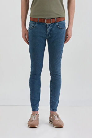 Fermuarlı Skinny Jean Pantolon