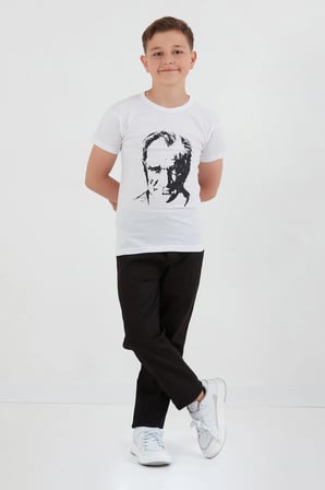 23 Nisan Atatürk Baskılı Unisex Çocuk Tişört