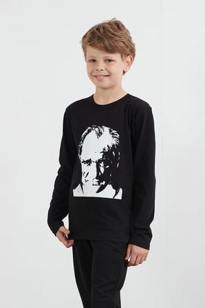 23 Nisan Atatürk Baskılı Uzun Kollu Unisex Çocuk Body